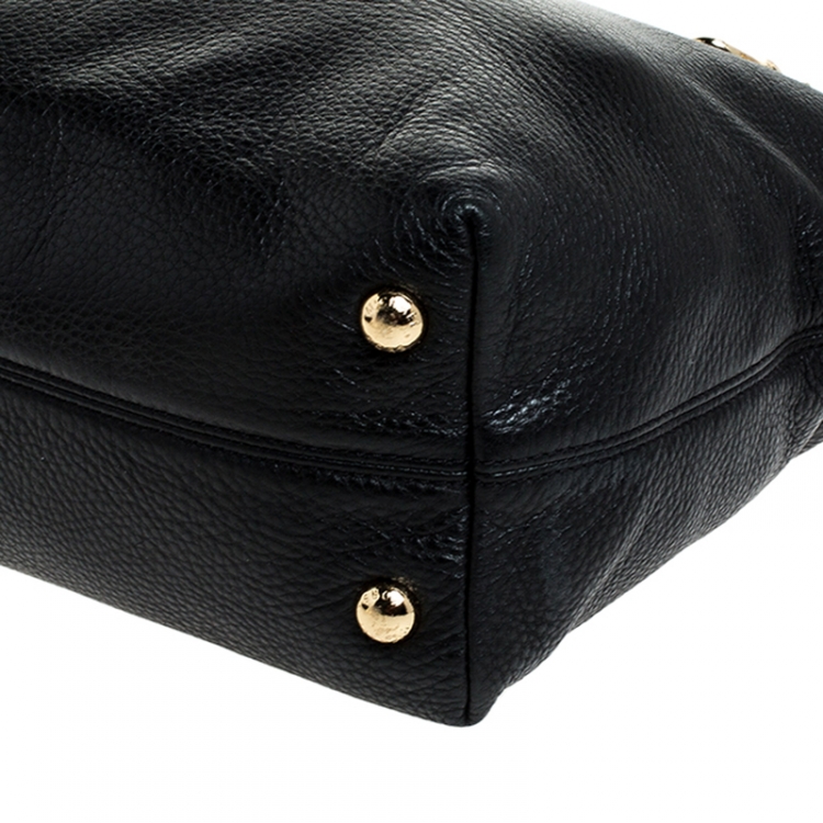 Pre Owned MICHAEL Michael Kors Black Leather Jet Set Chain Tote