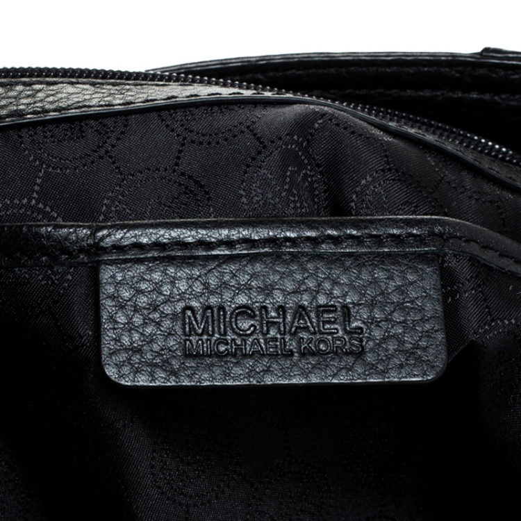 Pre Owned MICHAEL Michael Kors Black Leather Jet Set Chain Tote