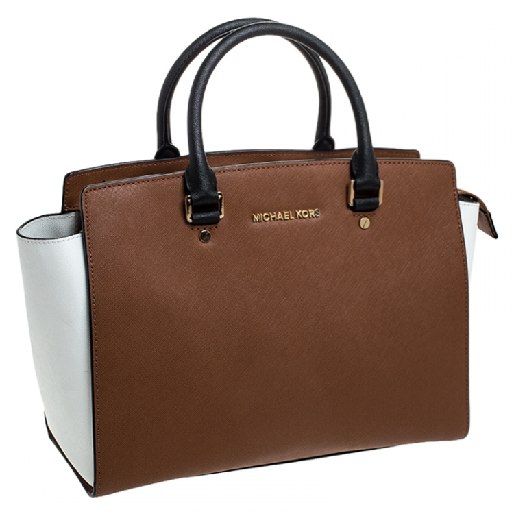 Pre Owned MICHAEL Michael Kors Multicolor Saffiano Leather Selma Tote