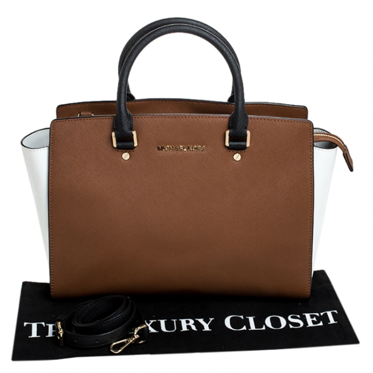 Pre Owned MICHAEL Michael Kors Multicolor Saffiano Leather Selma Tote