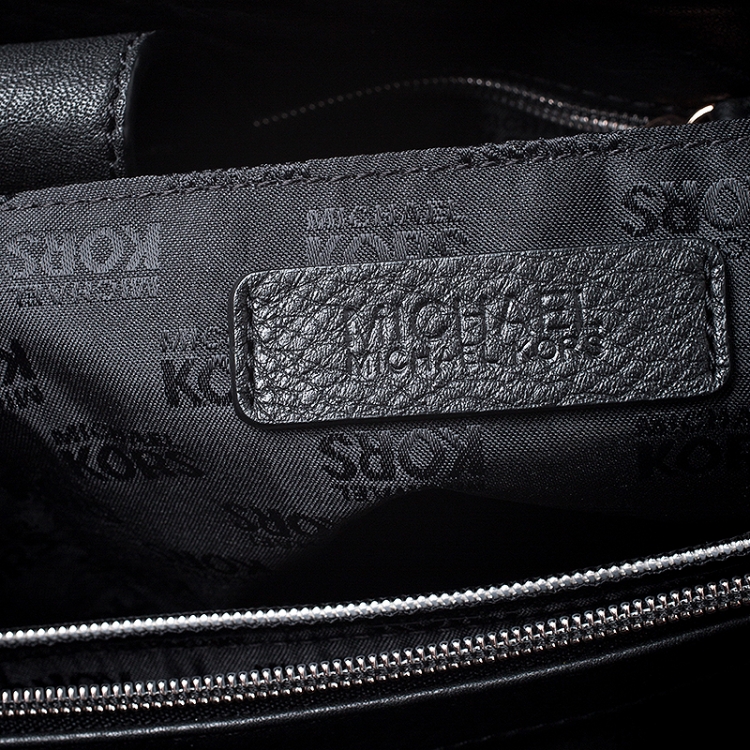 Pre Owned MICHAEL Michael Kors Black Leather Hamilton Tote