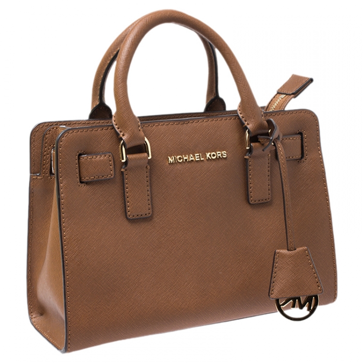 مملوكة مسبقًا MICHAEL Michael Kors Brown Saffiano Leather Tote