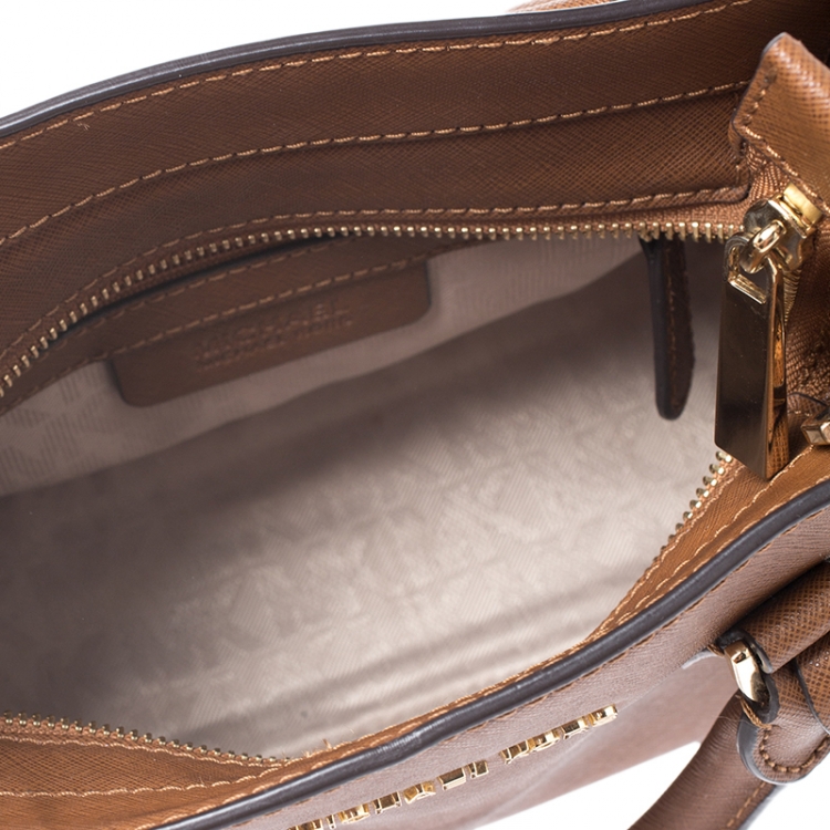 مملوكة مسبقًا MICHAEL Michael Kors Brown Saffiano Leather Tote