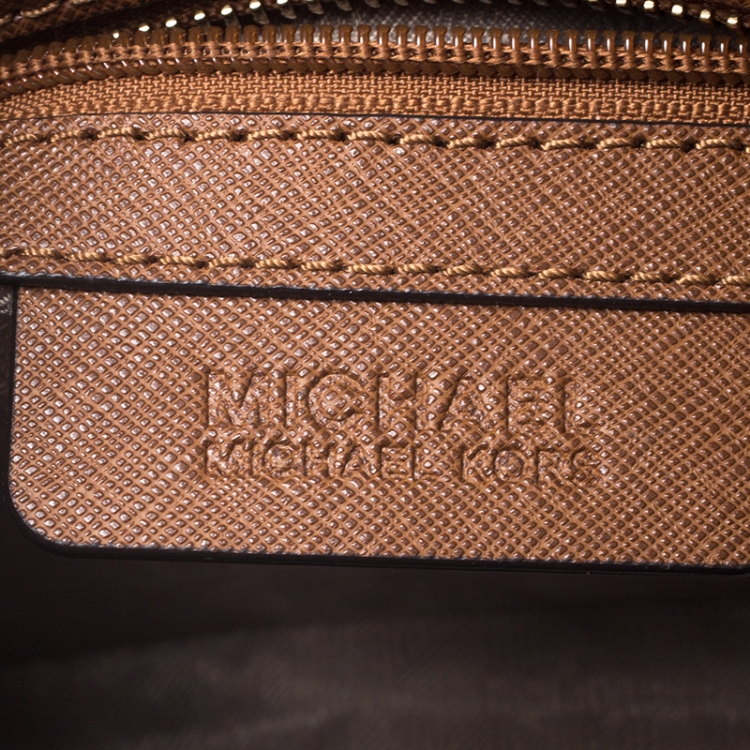 مملوكة مسبقًا MICHAEL Michael Kors Brown Saffiano Leather Tote