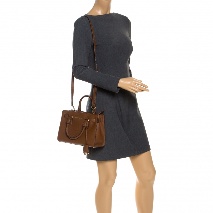 مملوكة مسبقًا MICHAEL Michael Kors Brown Saffiano Leather Tote