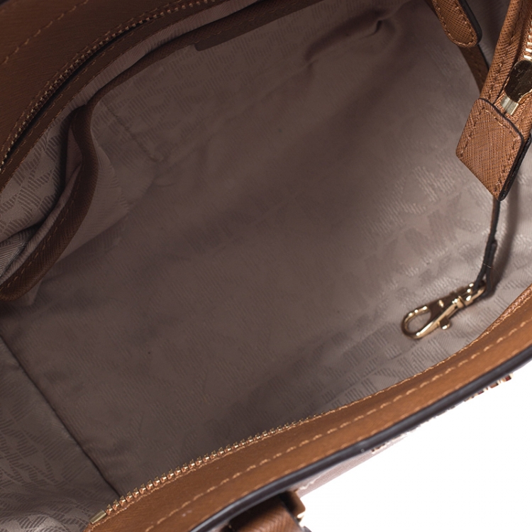 Pre Owned Michael Kors Brown Leather Medium Selby Satchel