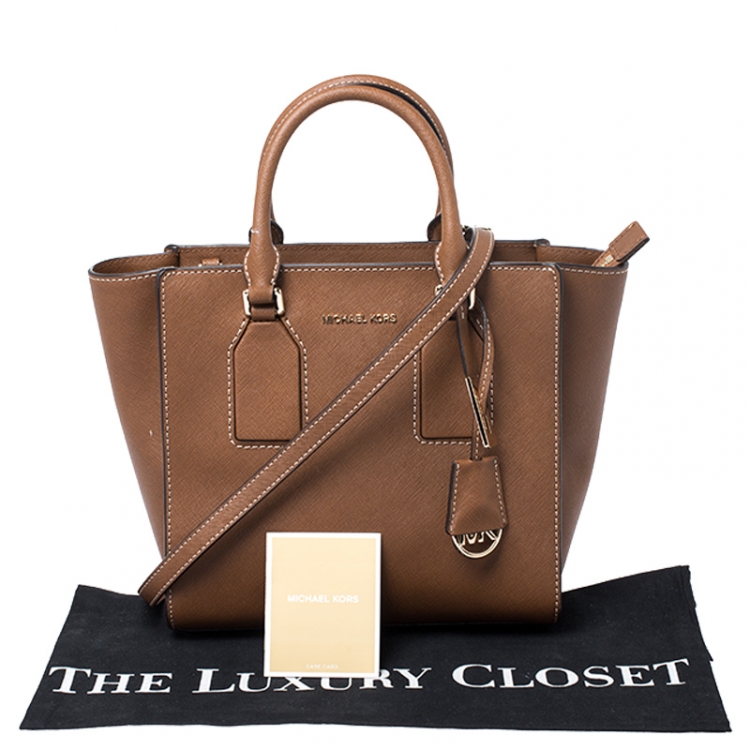 Pre Owned Michael Kors Brown Leather Medium Selby Satchel