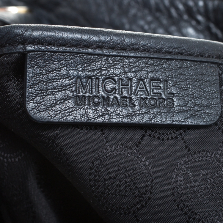 Pre Owned MICHAEL Michael Kors Black Leather Jet Set Chain Tote