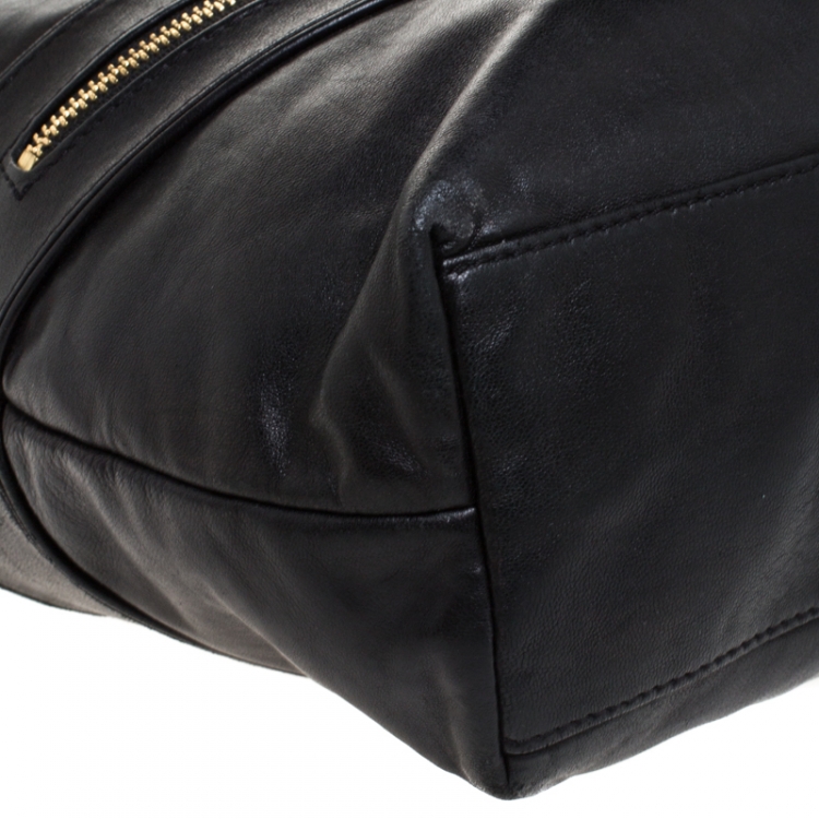 Pre Owned  MICHAEL Michael Kors Black Leather Jamesport Two Way Bag
