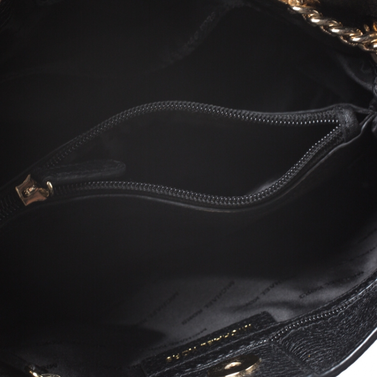 Pre Owned Michael Kors Black Leather Chain Shoulder Bag