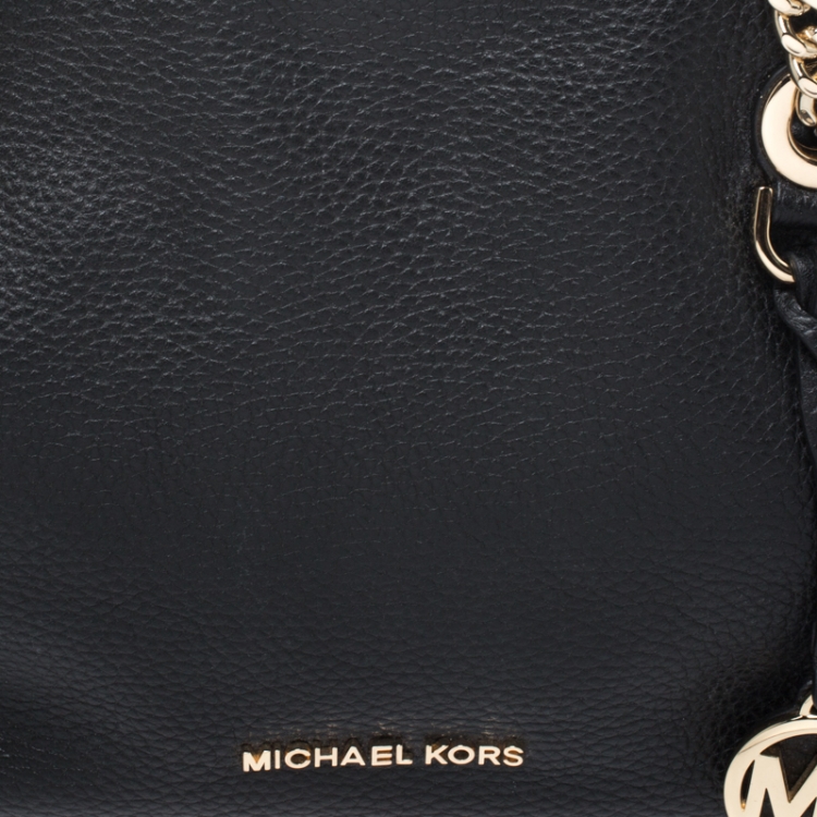 Pre Owned Michael Kors Black Leather Chain Shoulder Bag