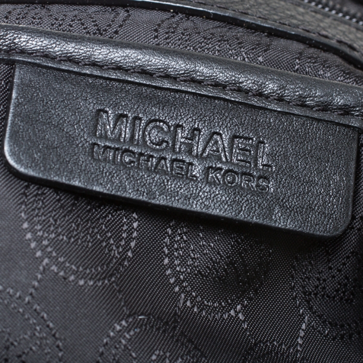 Pre Owned MICHAEL Michael Kors Black Leather Shoulder Bag