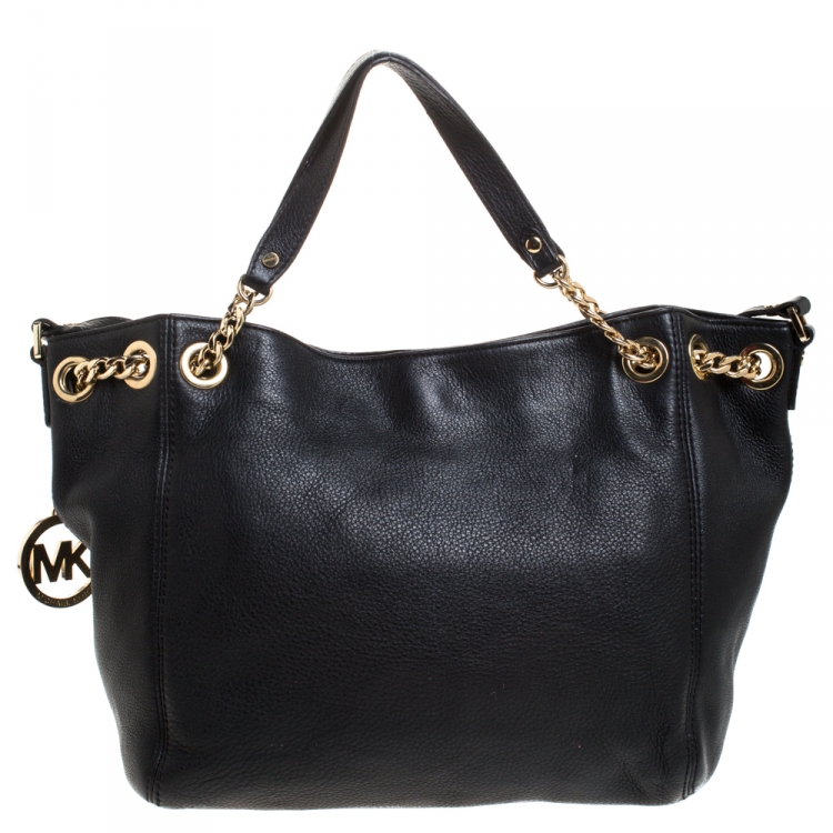Pre Owned MICHAEL Michael Kors Black Leather Shoulder Bag