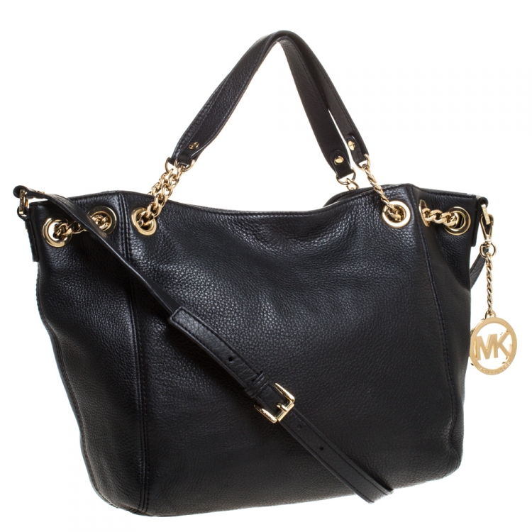 Pre Owned MICHAEL Michael Kors Black Leather Shoulder Bag