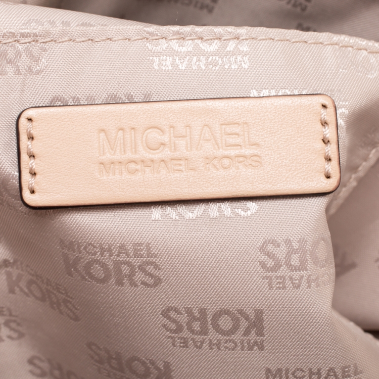 مملوكة مسبقًا Michael Michael Kors Brown Saffiano Leather Top Zip Jet Set Tote
