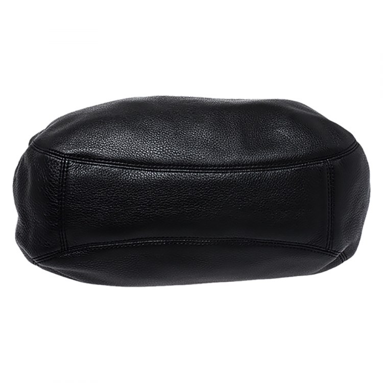 Pre Owned MICHAEL Michael Kors Black Leather Lillie Chain Hobo