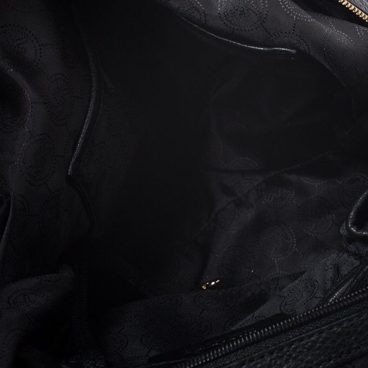 Pre Owned MICHAEL Michael Kors Black Leather Lillie Chain Hobo