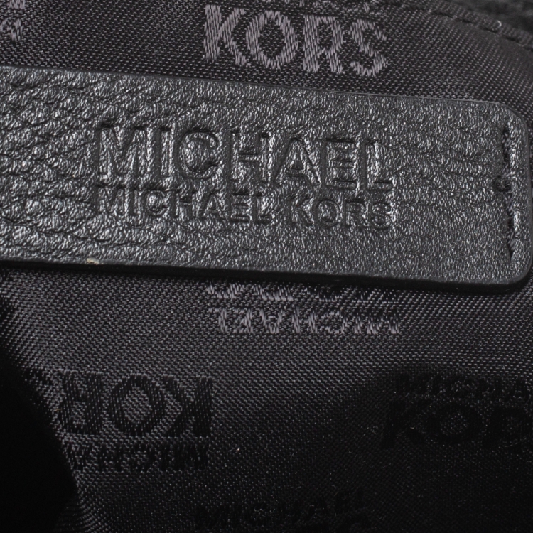 Pre Owned MICHAEL Michael Kors Black Leather Sutton Satchel