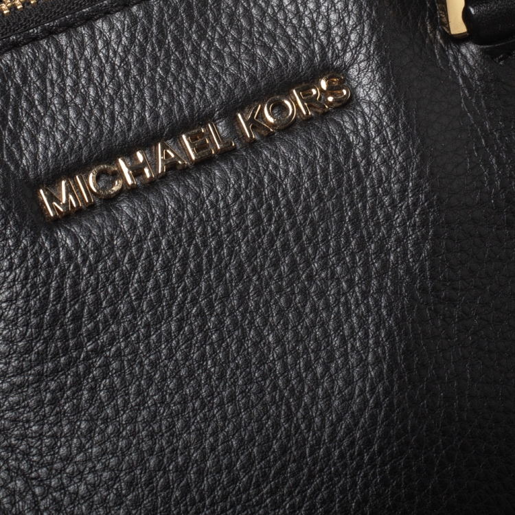 Pre Owned MICHAEL Michael Kors Black Leather Sutton Satchel