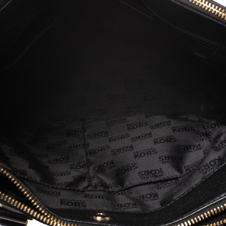 Pre Owned MICHAEL Michael Kors Black Leather Sutton Satchel