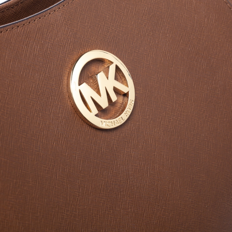 مملوكة مسبقًا MICHAEL Michael Kors Tan Leather Jet Set Chain Shoulder Bag