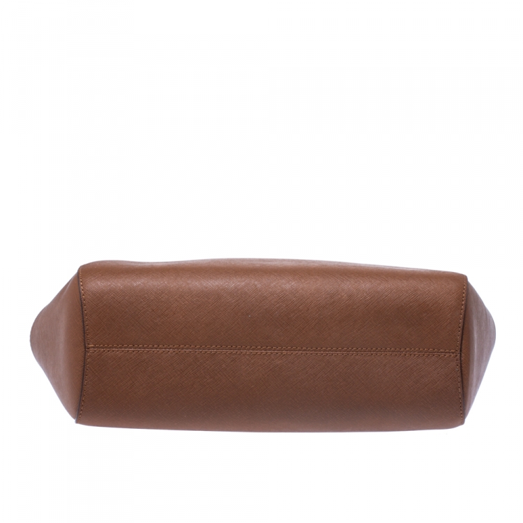 مملوكة مسبقًا MICHAEL Michael Kors Tan Leather Jet Set Chain Shoulder Bag