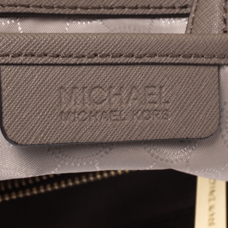Pre Owned MICHAEL Michael Kors Beige Leather Medium Cynthia Tote