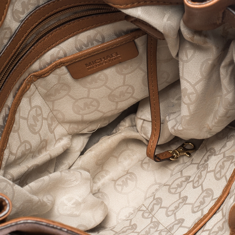 Pre Owned MICHAEL Michael Kors Tan Leather Large Hamilton North South Tote