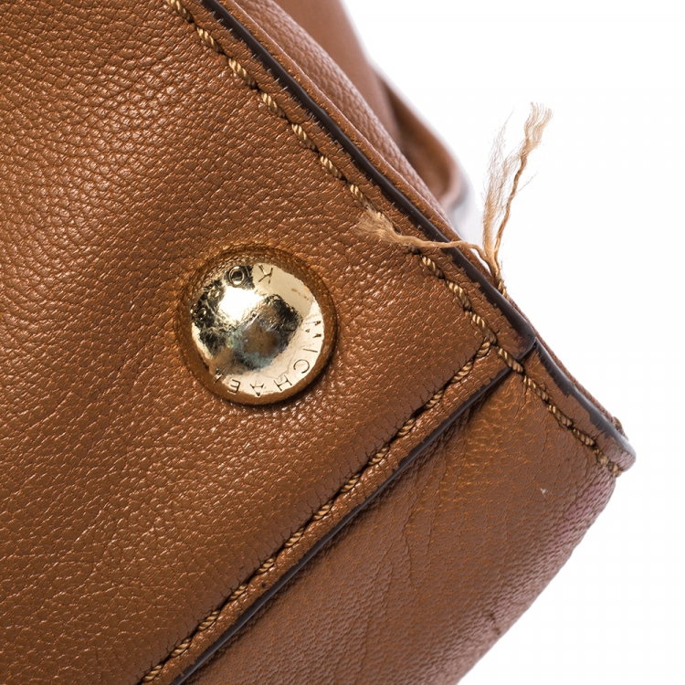 Pre Owned MICHAEL Michael Kors Tan Leather Large Hamilton North South Tote