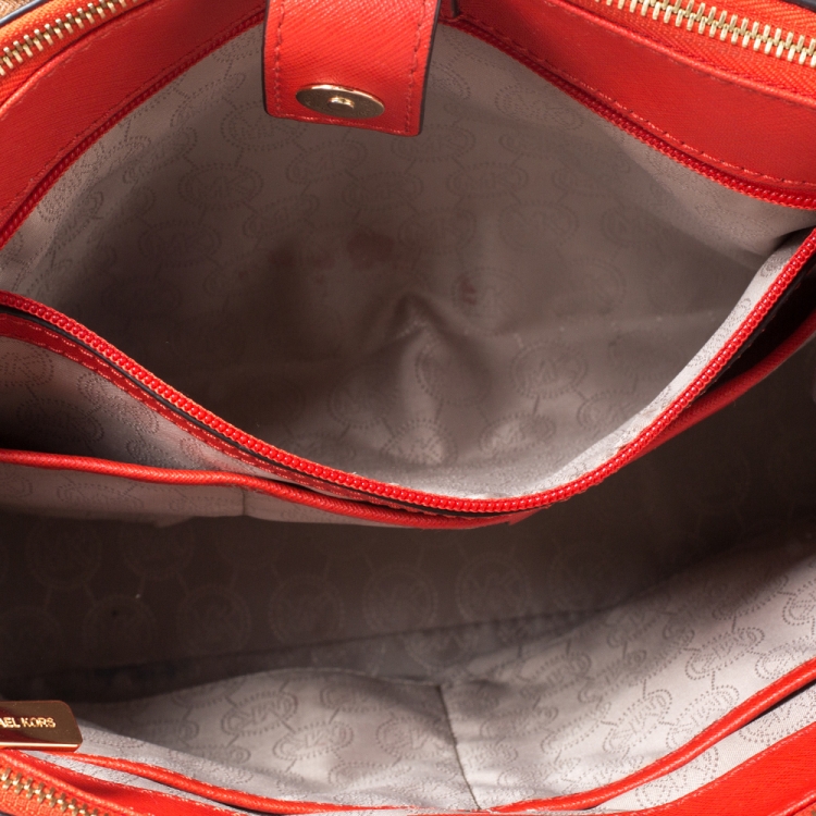 Pre Owned MICHAEL Michael Kors Multicolor Leather Color Block Sutton Tote