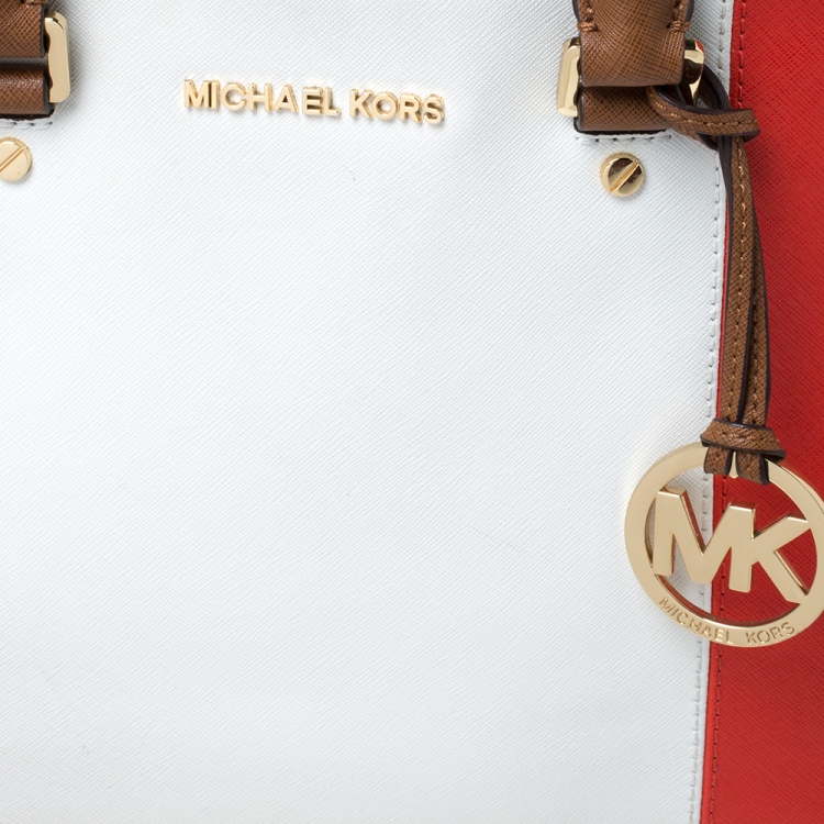 Pre Owned MICHAEL Michael Kors Multicolor Leather Color Block Sutton Tote