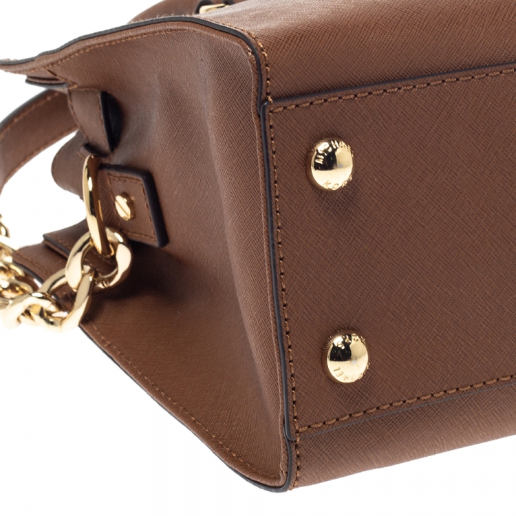 مملوكة مسبقًا MICHAEL Michael Kors Brown Leather Medium Hamilton East West Tote