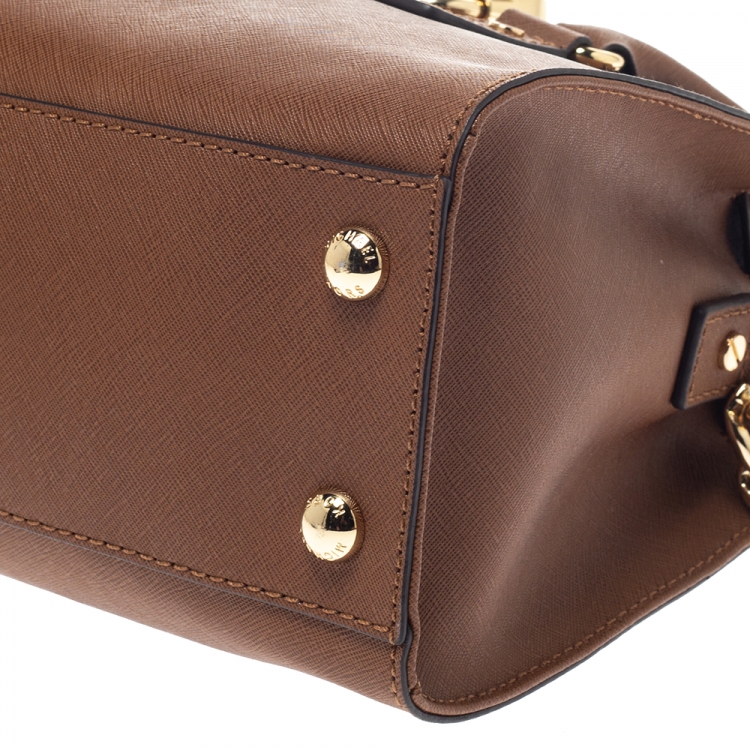 مملوكة مسبقًا MICHAEL Michael Kors Brown Leather Medium Hamilton East West Tote