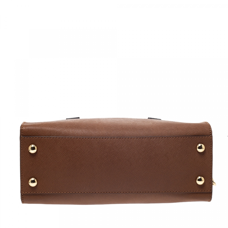 مملوكة مسبقًا MICHAEL Michael Kors Brown Leather Medium Hamilton East West Tote