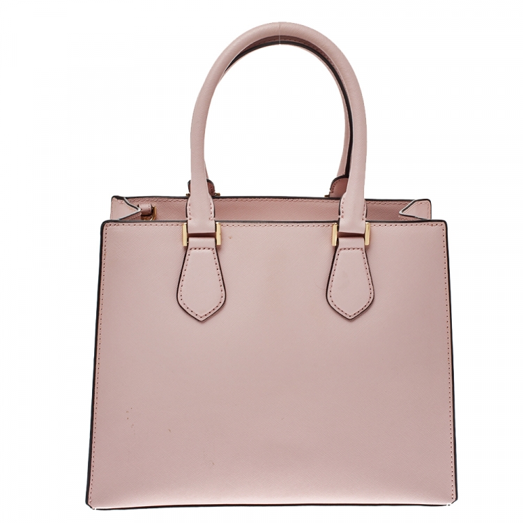 Pre Owned MICHAEL Michael Kors Blush Pink Leather Bridgette Tote