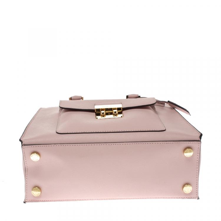Pre Owned MICHAEL Michael Kors Blush Pink Leather Bridgette Tote