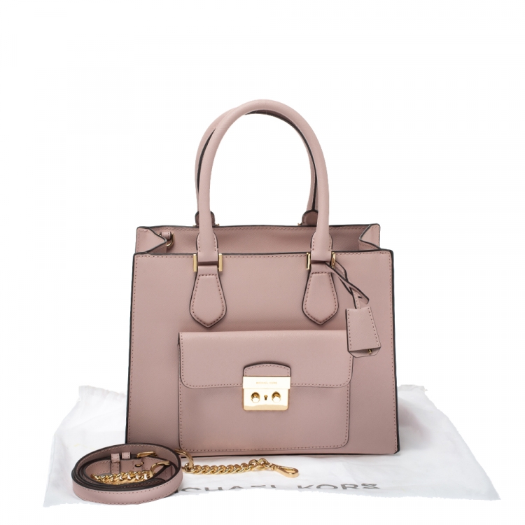 Pre Owned MICHAEL Michael Kors Blush Pink Leather Bridgette Tote