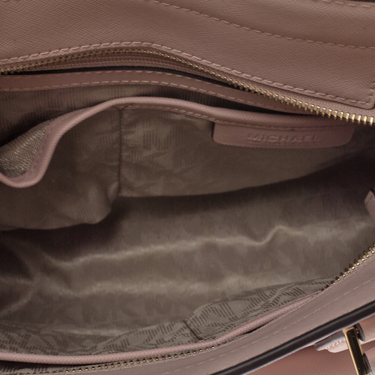 Pre Owned MICHAEL Michael Kors Blush Pink Leather Bridgette Tote