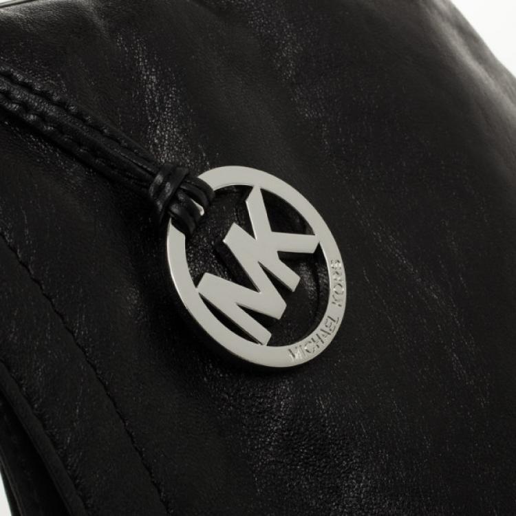 Pre Owned MICHAEL Michael Kors Black Bennet Large Leather Shoulder Bag