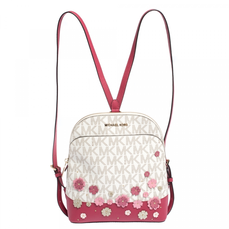 Michael kors pink backpack with deals flowers