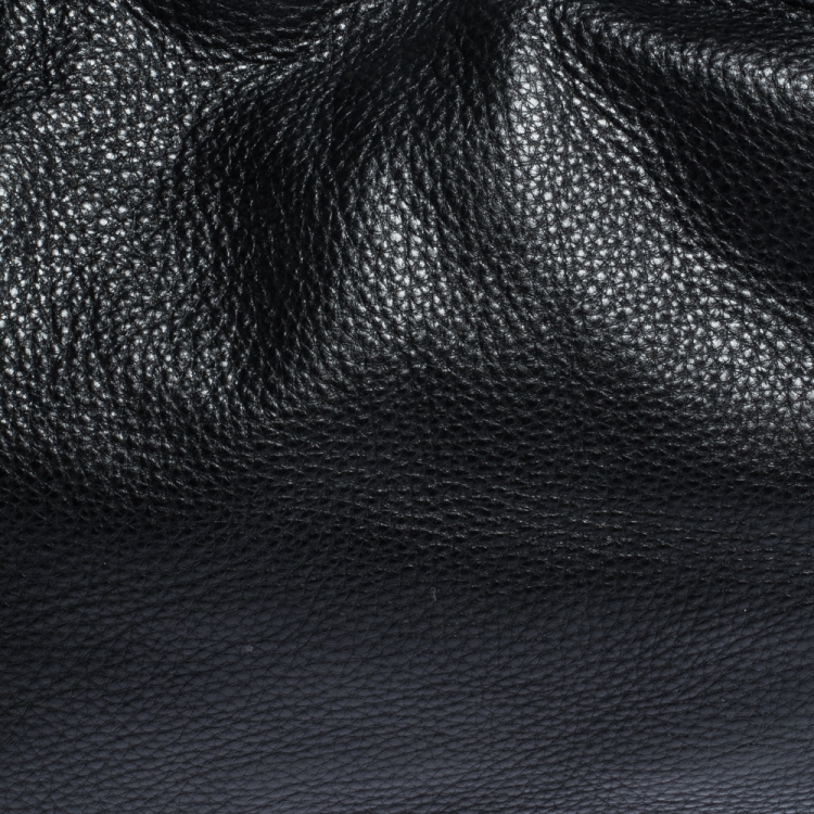 Pre Owned Michael Michael Kors Black Leather Hobo