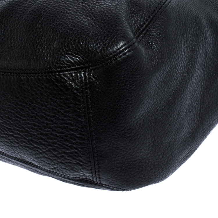 Pre Owned Michael Michael Kors Black Leather Hobo