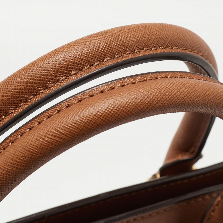 Pre Owned MICHAEL Michael Kors Brown Saffiano Leather Large Selma Tote