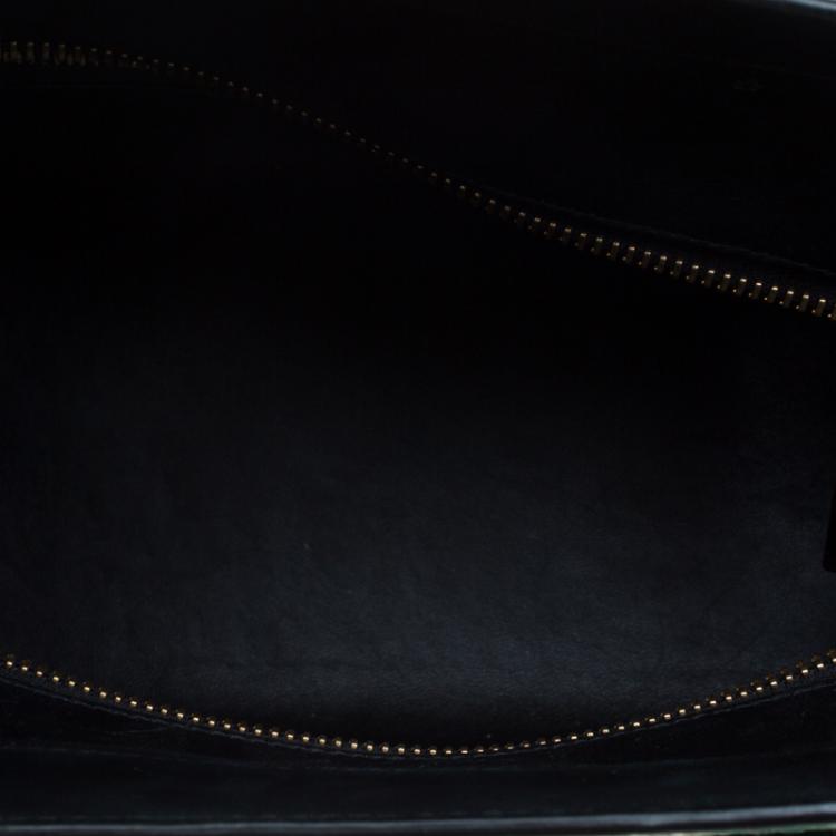 Pre Owned Michael Michael Kors Green Ostrich Embossed Leather Gia Satchel