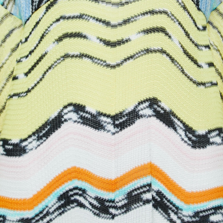 Pre Owned Missoni Mare Multicolor Wave Patterned Kaftan Cover M