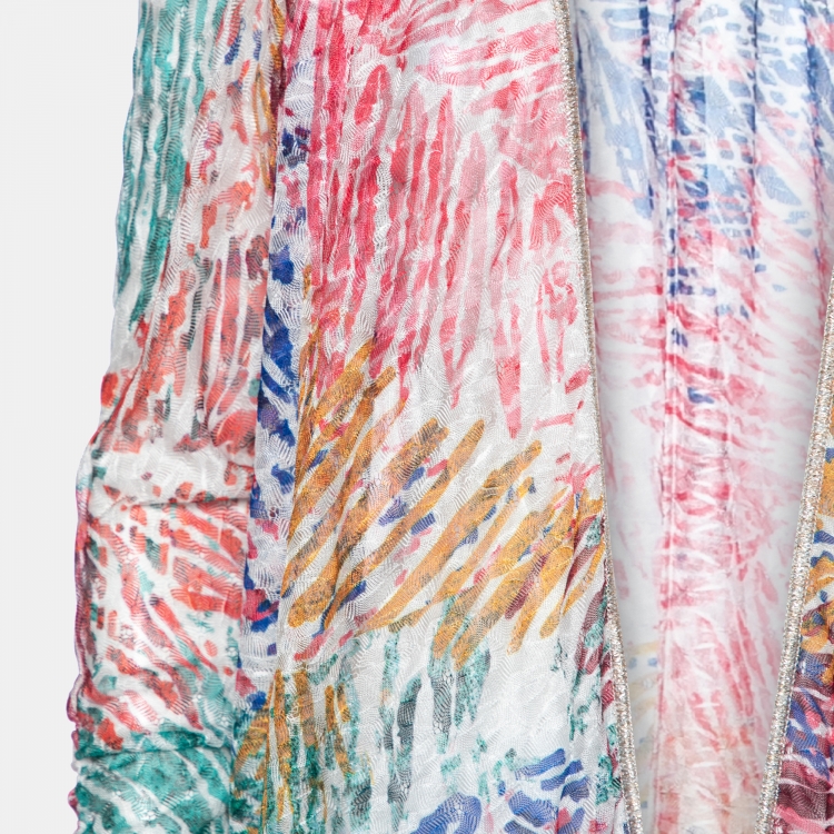 Pre Owned Missoni Mare Multicolor Patterned Knit Long Beach Cover-Up S