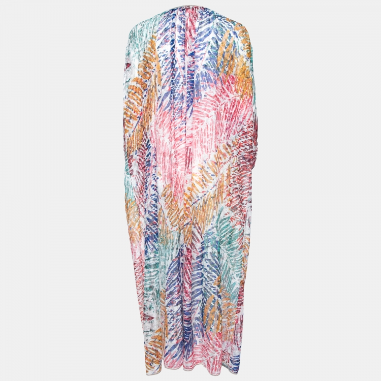 Pre Owned Missoni Mare Multicolor Patterned Knit Long Beach Cover-Up S