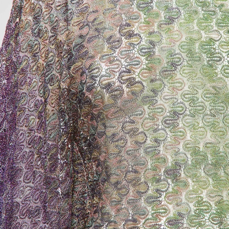 Pre Owned Missoni Mare Multicolor Patterned Lurex Knit Kaftan Mini Dress M