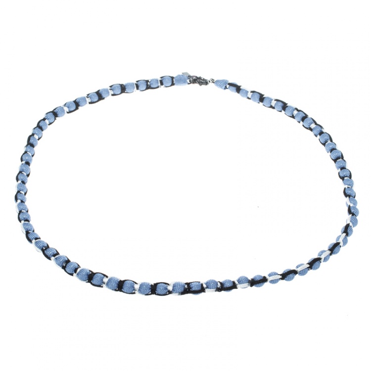 Pre Owned Missoni Blue Roped Ball Long Necklace