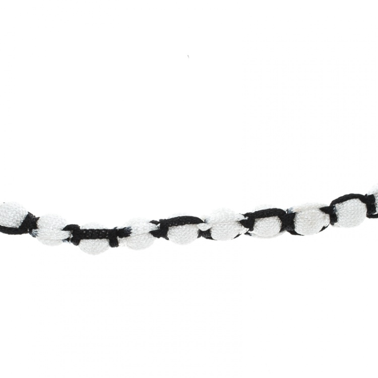 Pre Owned Missoni Monochrome Roped Ball Long Necklace